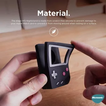 Microsonic Apple Watch Ultra 3 Masaüstü Şarj Standı Gameboy Siyah