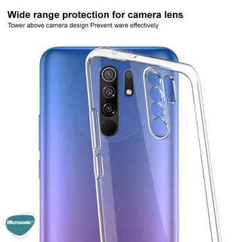 Microsonic Xiaomi Redmi 9 Kılıf Transparent Soft Beyaz