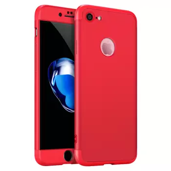 Microsonic Apple iPhone 6 Kılıf Double Dip 360 Protective Kırmızı