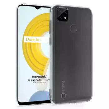 Microsonic Realme C21 Kılıf Transparent Soft Beyaz