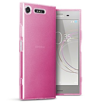 Microsonic Sony Xperia XZ1 Kılıf Transparent Soft Pembe