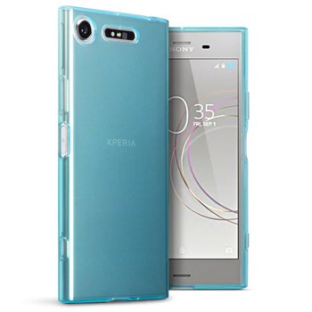 Microsonic Sony Xperia XZ1 Kılıf Transparent Soft Mavi