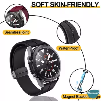 Microsonic Samsung Gear S3 Frontier Kordon Ribbon Line Yeşil