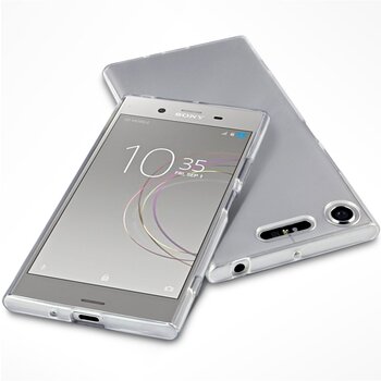 Microsonic Sony Xperia XZ1 Kılıf Transparent Soft Beyaz