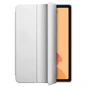 Microsonic Samsung Galaxy Tab A7 T500 Kılıf Slim Translucent Back Smart Cover Gümüş