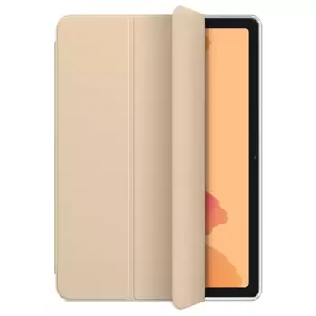 Microsonic Samsung Galaxy Tab A7 T500 Kılıf Slim Translucent Back Smart Cover Gold