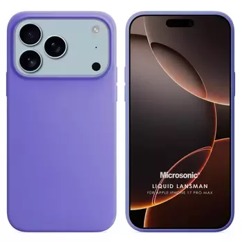 Microsonic Apple iPhone 17 Pro Max Kılıf Liquid Lansman Silikon Lila