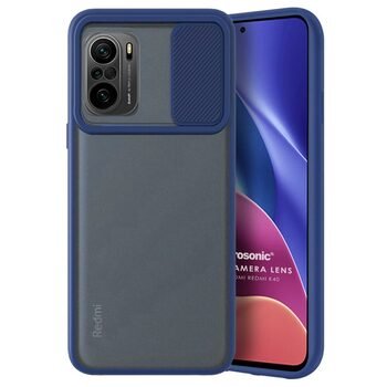 Microsonic Xiaomi Redmi K40 Pro+ Kılıf Slide Camera Lens Protection Lacivert