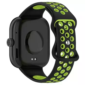 Microsonic Xiaomi Redmi Watch 5 Rainbow Gently Band Kordon Siyah Yeşil