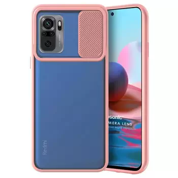 Microsonic Xiaomi Poco M5s Kılıf Slide Camera Lens Protection Rose Gold