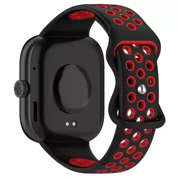Microsonic Xiaomi Redmi Watch 5 Rainbow Gently Band Kordon Siyah Kırmızı