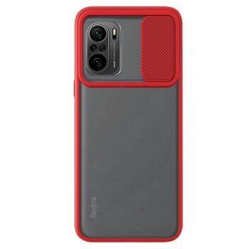 Microsonic Xiaomi Redmi K40 Pro+ Kılıf Slide Camera Lens Protection Kırmızı