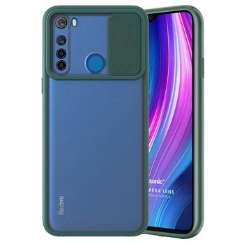 Microsonic Xiaomi Redmi Note 8 Kılıf Slide Camera Lens Protection Koyu Yeşil