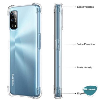 Microsonic Realme 7 Pro Kılıf Anti Shock Silikon Şeffaf