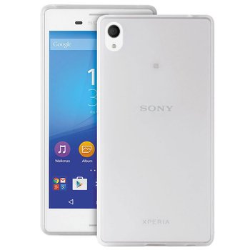 CaseUp Sony Xperia M4 Aqua Kılıf Transparent Soft Beyaz