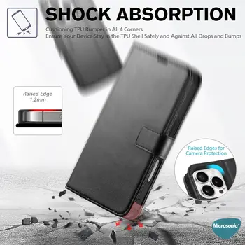 Microsonic Samsung Galaxy A37 Kılıf Delux Leather Wallet Siyah