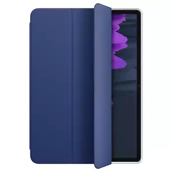 Microsonic Samsung Galaxy Tab S7 Plus T970 Kılıf Slim Translucent Back Smart Cover Lacivert