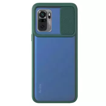 Microsonic Xiaomi Poco M5s Kılıf Slide Camera Lens Protection Koyu Yeşil