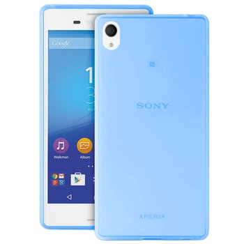 CaseUp Sony Xperia M4 Aqua Kılıf Transparent Soft Mavi