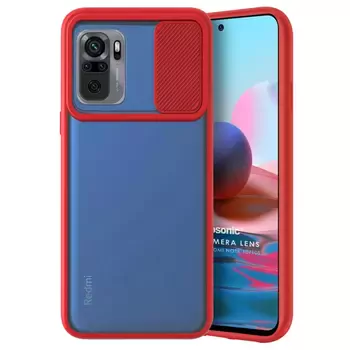 Microsonic Xiaomi Poco M5s Kılıf Slide Camera Lens Protection Kırmızı