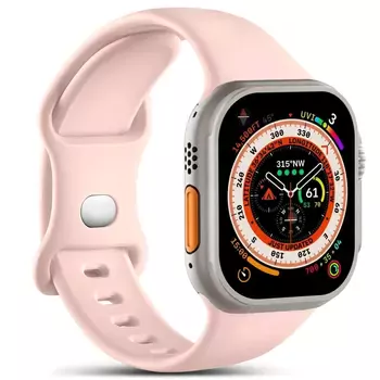 Microsonic Apple Watch Series 10 46mm Kordon ActiveFlex Wristband Rose Gold