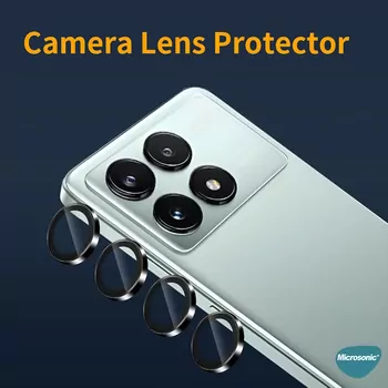 Microsonic Xiaomi 14T Tekli Kamera Lens Koruma Camı Siyah