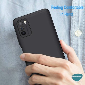 Microsonic Xiaomi Poco M3 Kılıf Double Dip 360 Protective AYS Siyah