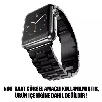 Microsonic Apple Watch Ultra Metal Stainless Steel Kordon Siyah