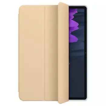 Microsonic Samsung Galaxy Tab S7 Plus T970 Kılıf Slim Translucent Back Smart Cover Gold