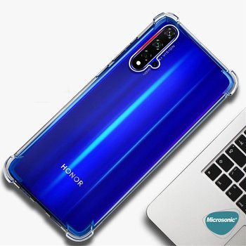 Microsonic Huawei Honor 20 Kılıf Anti Shock Silikon Şeffaf