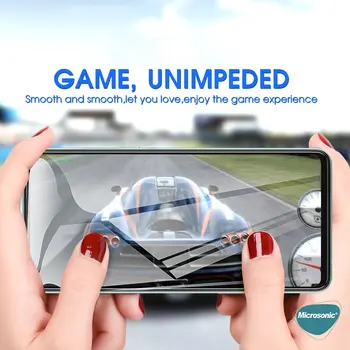 Microsonic Samsung Galaxy A17 Tam Kaplayan Temperli Cam Ekran Koruyucu Siyah