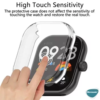 Microsonic Xiaomi Redmi Watch 5 Kılıf 360 Full Round Soft Silicone Şeffaf