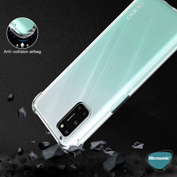 Microsonic Oppo A92 Kılıf Anti Shock Silikon Şeffaf