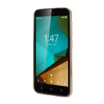 Microsonic Vodafone Smart Style 7 Kılıf Skyfall Transparent Clear Gold