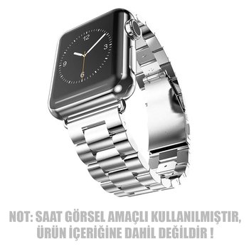 Microsonic Apple Watch Series 2 38mm Metal Stainless Steel Kordon Gümüş