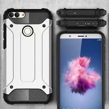 Microsonic Huawei P Smart Kılıf Rugged Armor Kırmızı