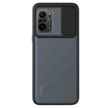 Microsonic Xiaomi Redmi K40 Kılıf Slide Camera Lens Protection Siyah