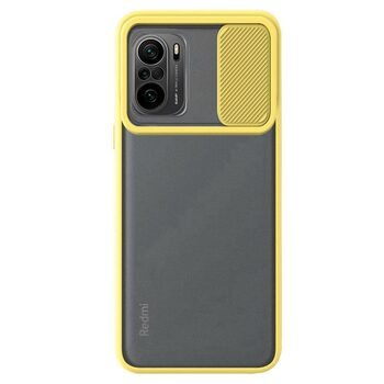 Microsonic Xiaomi Redmi K40 Kılıf Slide Camera Lens Protection Sarı