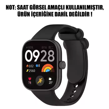 Microsonic Xiaomi Redmi Watch 5 Kordon Silicone Sport Band Siyah