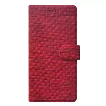 Microsonic Oppo Reno 5 Lite Kılıf Fabric Book Wallet Kırmızı