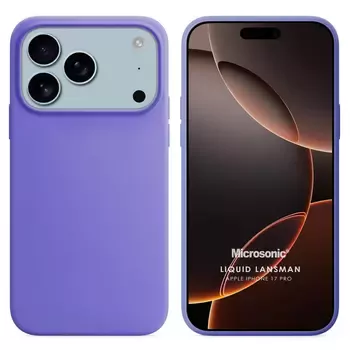Microsonic Apple iPhone 17 Pro Kılıf Liquid Lansman Silikon Lila