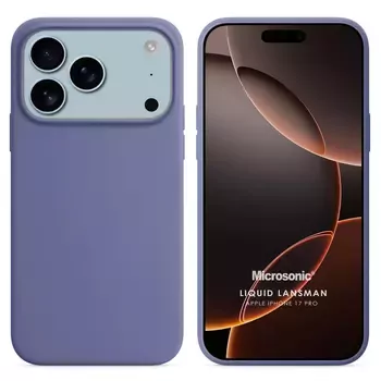 Microsonic Apple iPhone 17 Pro Kılıf Liquid Lansman Silikon Lavanta Grisi