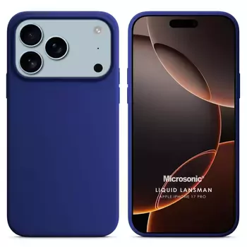 Microsonic Apple iPhone 17 Pro Kılıf Liquid Lansman Silikon Lacivert