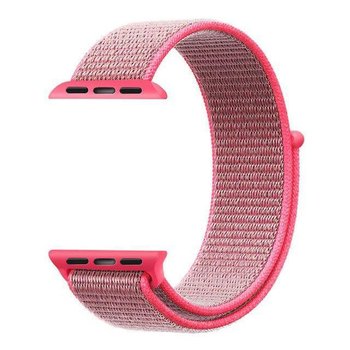 Microsonic Apple Watch Series 2 38mm Nylon Loop Kordon Hot Pink