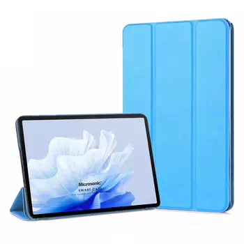 Microsonic Huawei MatePad Air Kılıf Slim Translucent Back Smart Cover Mavi