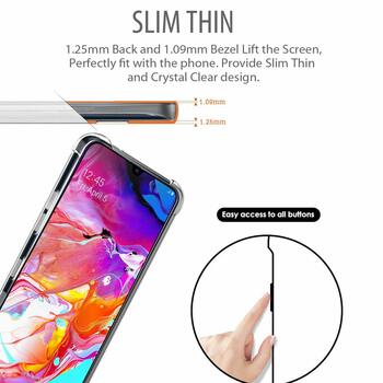 Microsonic Samsung Galaxy A70 Kılıf Anti Shock Silikon Şeffaf