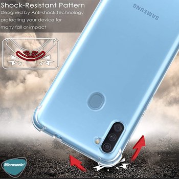 Microsonic Samsung Galaxy M11 Kılıf Anti Shock Silikon Şeffaf