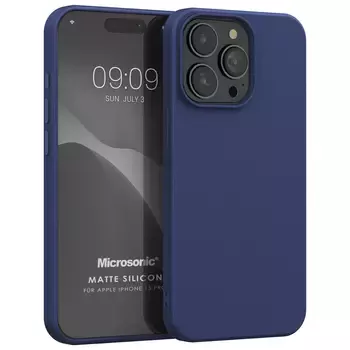 Microsonic Apple iPhone 15 Pro Kılıf Matte Silicone Lacivert