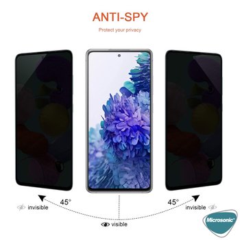 Microsonic Samsung Galaxy S20 FE Invisible Privacy Kavisli Ekran Koruyucu Siyah