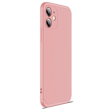 Microsonic Apple iPhone 12 Mini Kılıf Double Dip 360 Protective AYS Rose Gold